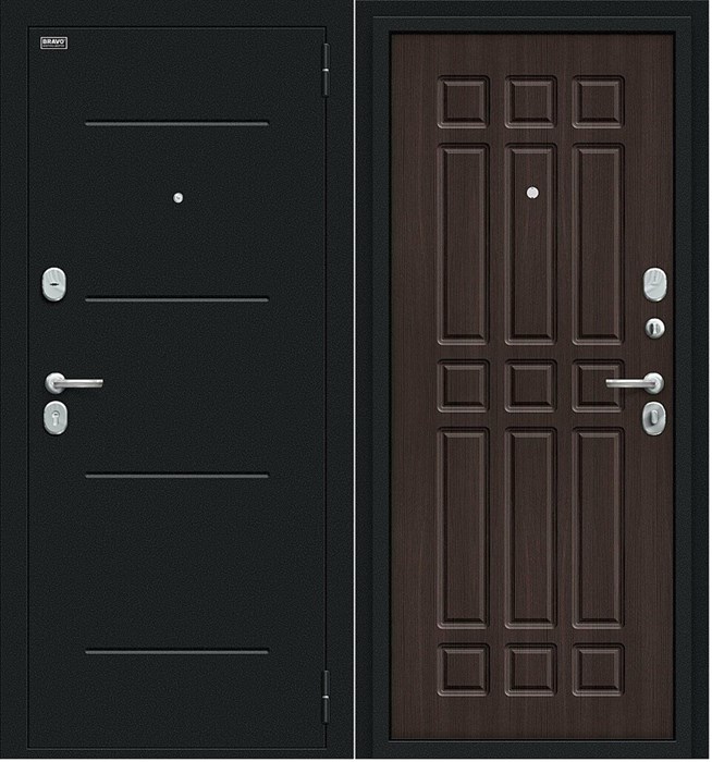 Мило Букле черное/Wenge Veralinga, двери Браво металлические входные - фото 21817