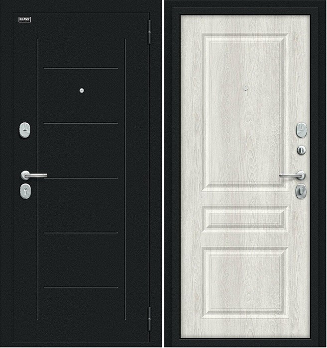 Пик Букле черное/Casablanca, двери Браво металлические входные - фото 21819