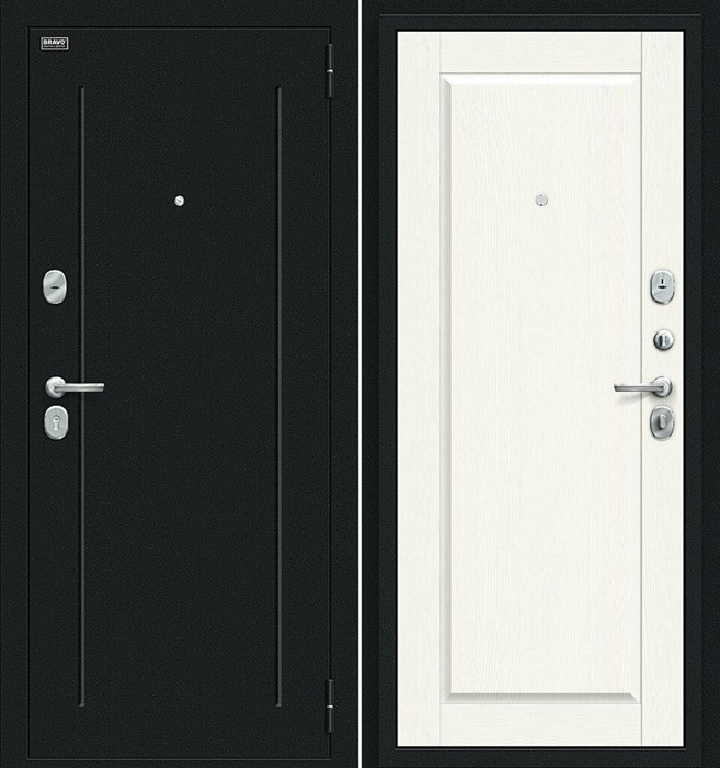 Сьют Kale Букле черное/White Wood, входные двери Браво - фото 21840