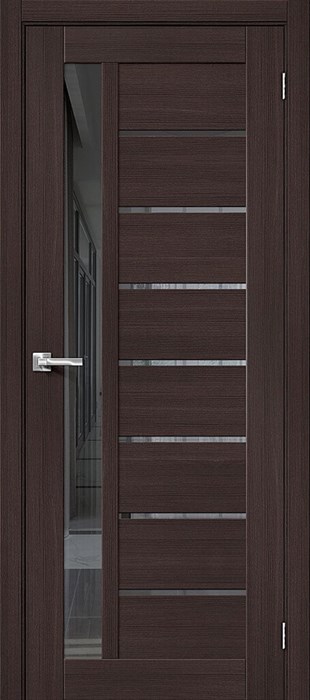 Браво-27 Wenge Melinga / Mirox Grey, межкомнатные двери Браво, экошпон - фото 21933