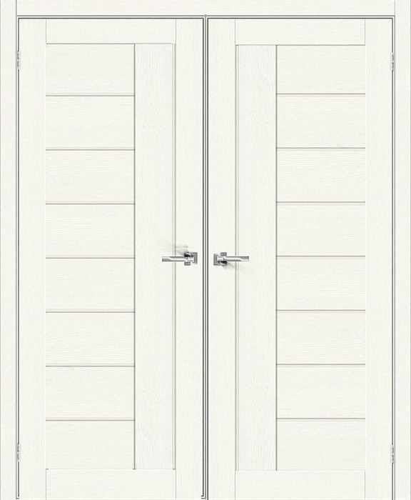 Двойные межкомнатные двери bravo-29-white-wood-magic-fog