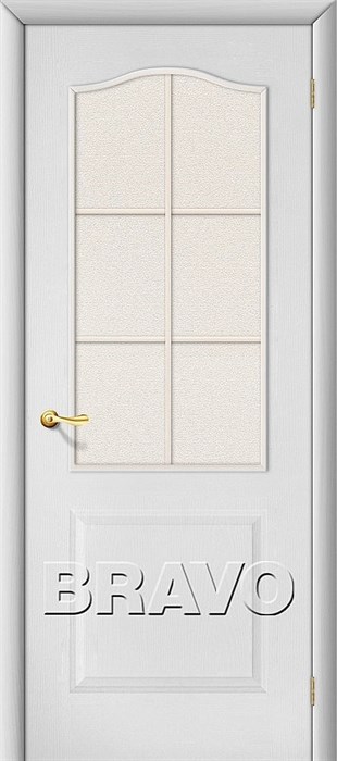 Палитра Л-23 (Белый)/Хрусталик, недорогие двери Браво - фото 4573